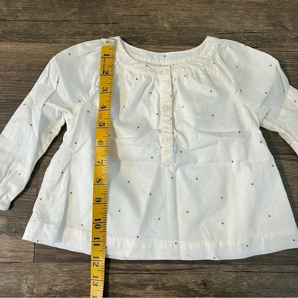 Gap Baby Long Sleeves Button Front Top Blouse Size 6/12 Months